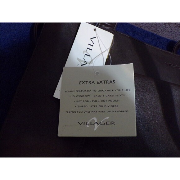 Liz Claiborne Brown Leather Hand Bag The Villager NWT - Picture 9 of 10